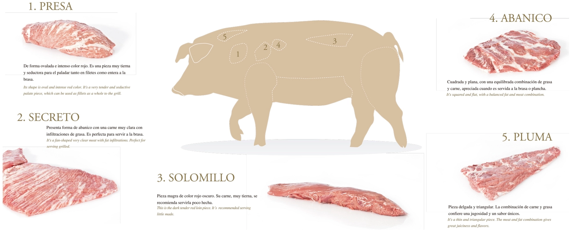Cortes nobles de carne ibérica, ¿cómo es cada uno?